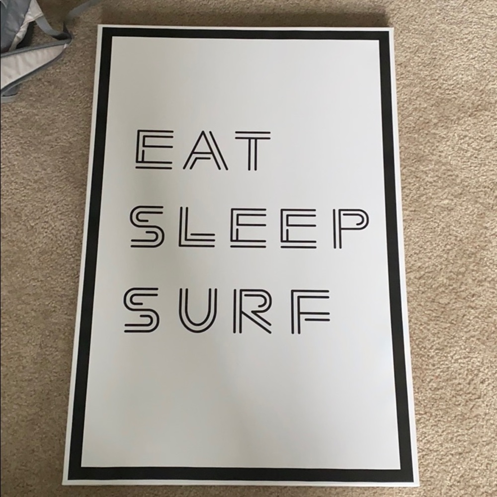 Eat sleep surf canvas
